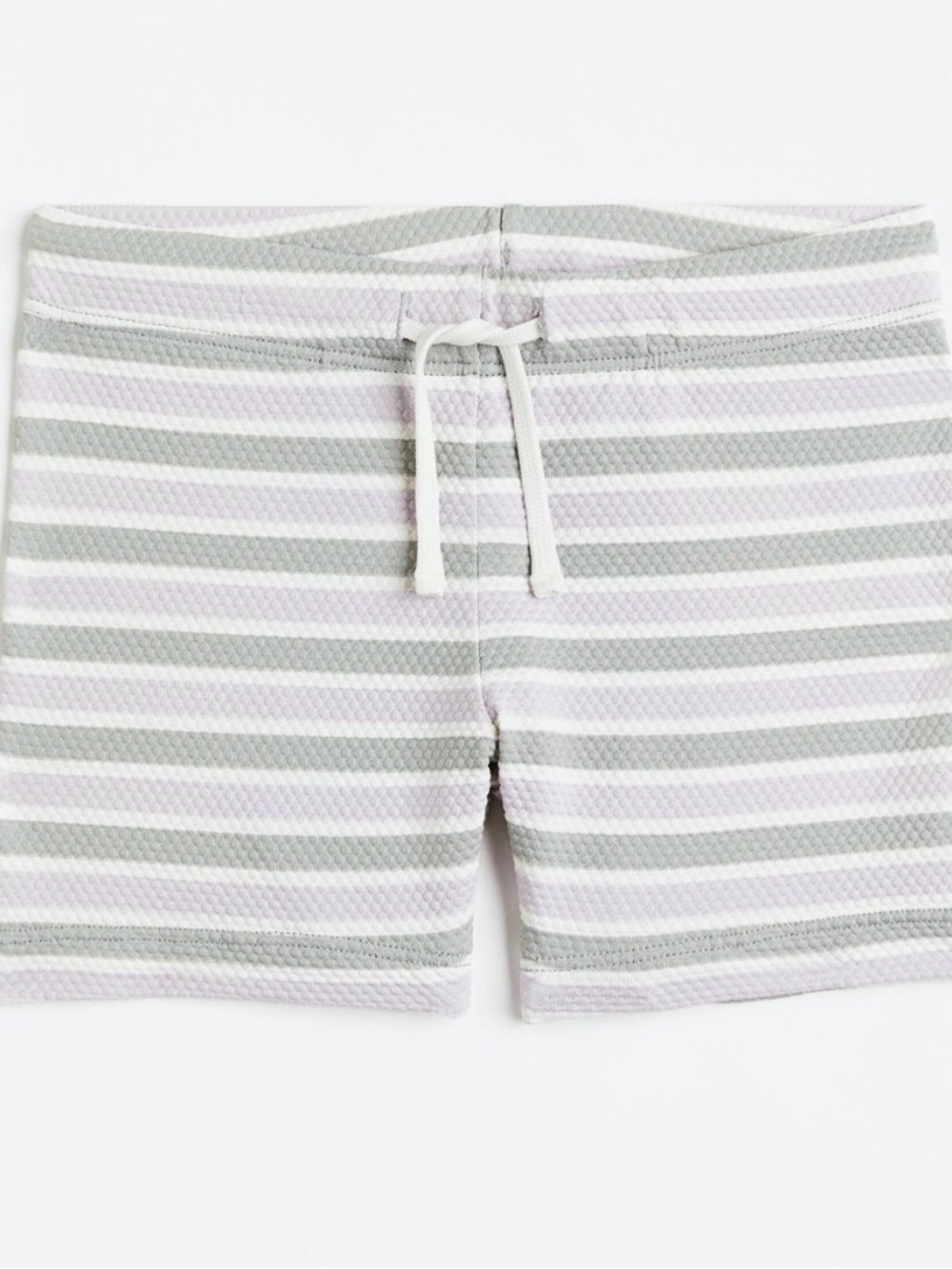 H&M Gray & Light Gray Striped Kids Swim Trunks